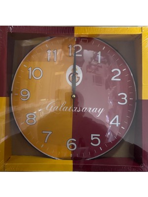 Duvar Saati Sarı Kırmızı
