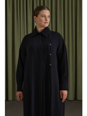 Aker Siyah Koza Logolu Elbise