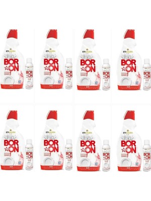 AQUABOR Doğal Mineralli Sıvı Bulaşık Deterjanı 8 Adet 328 Yıkama+ 8 Adet Parlatıcı