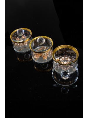 Feyza Design El Yapımı Lüks Cam Yüzük ve Takı Kutusu Seti, Şık ve Dekoratif 3’lü