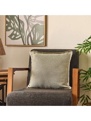 Matmel Soft Plaid Kırlent - Yeşil - 45X45 cm