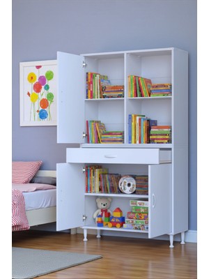 Eliusta Vellum Beyaz Dolap 90X173X32,5 cm Ebatlarında Çok Fonksiyonlu 90 cm Genişlikte Banyo Dolabı