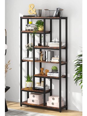 7 Katlı Metal Kitaplık Aksesuar Rafı Çok Amaçlı Raf