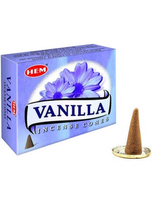 Lorvento Vanilla Konik Tütsü Seti (120 Adet) – Metal Altlıklı, Tatlı Vanilya Kokusu