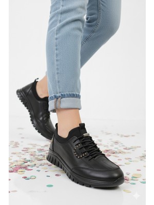 Doçka Kadın Ortopedik Hakiki Deri Günlükspor Tarz Mevsimlik Ayakkabı AE25/MA1989