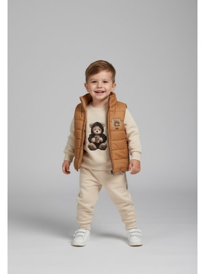 Name Baby & Kids Erkek Çocuk Kapitone Yelekli Takım NEL-2770