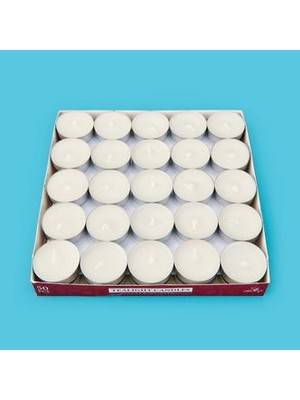 Mumsan 50'li Tealight Mum - Beyaz - 3,8 cm