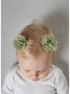 Toka Delisi Saçsız Bebek Tokası, Ikili Sevimli Saç Acıtmayan Tüllü Kurdeleli Saçsız Bebek Tokası