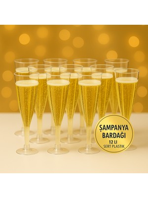 DİYA3 Bride To Be Parti Kadeh Şampanya Bardağı 12'lı Bekarlığa Veda Partisi Bardak Dövmesiz