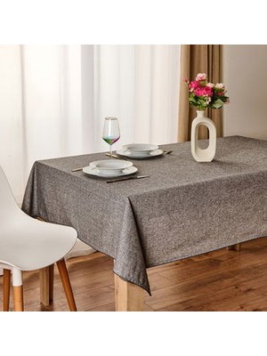 Matmel Soft Rustik Masa Örtüsü - Siyah - 140X200 cm