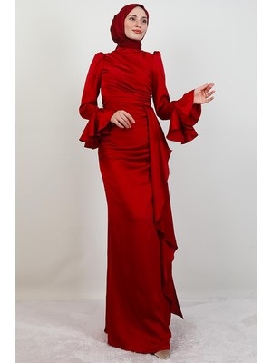 Giza Store Ilgın Tesettür Abiye Bordo