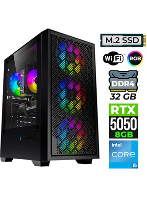 Xaser BLADEX100 Intel I5 12400F 32GB Ram 1tb M.2 Nvme SSD 8gb RTX5050 Oyuncu Tavsiye Sistem