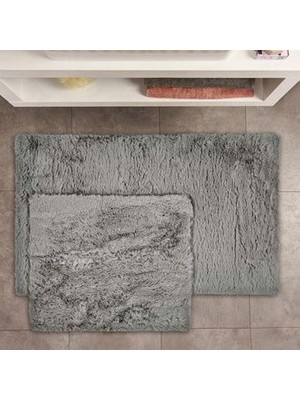 Matmel Soft Venüs Post 2'li Klozet Takımı - Gri - 60X100 cm + 50X60 cm