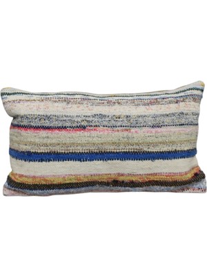 Kilim Antik El Dokuma Dekoratif Lumbar Kilim Kırlent Yastık Kılıfı 1003 - Yeni - Çok Renkli