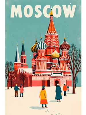 Moskova Katedrali Kanvas Tablo