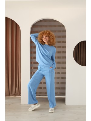 Ithal Modal Kumaş Nakış Detaylı Ikili Takım 4005