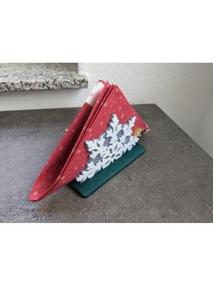 Szd Design Zarif Kar Tanesi Yılbaşı Peçetelik Standı