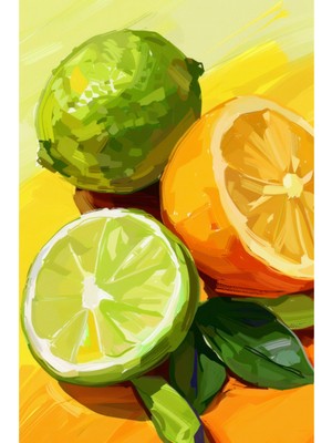 Limon & Portakal Kanvas Tablo