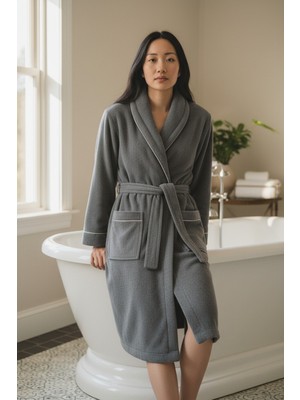 % 100 Pamuklu Laodikeia Şalyaka Bornoz Kadın Erkek Unisex