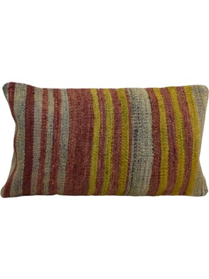 Kilim Antik El Dokuma Dekoratif Lumbar Kilim Kırlent Yastık Kılıfı 1006 - Yeni - Çok Renkli