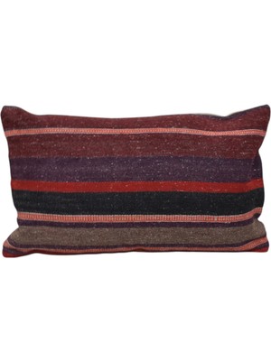 Kilim Antik El Dokuma Dekoratif Lumbar Kilim Kırlent Yastık Kılıfı 1009 - Yeni - Çok Renkli