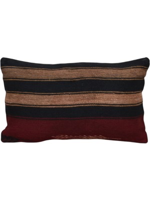 Kilim Antik El Dokuma Dekoratif Lumbar Kilim Kırlent Yastık Kılıfı 1011 - Yeni - Çok Renkli