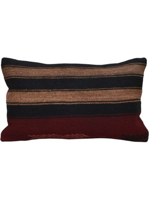 Kilim Antik El Dokuma Dekoratif Lumbar Kilim Kırlent Yastık Kılıfı 1047 - Yeni - Çok Renkli