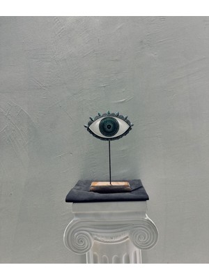 Lamazif Sanatsal Nazar Gözü Dekoratif Obje – 30X20 cm Korumayı Simgelen Şık Masa