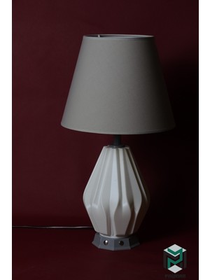 Feyza Design Modern Gri Şapka Abajur, Şık ve Zarif Ev Dekorasyonu Için Ideal