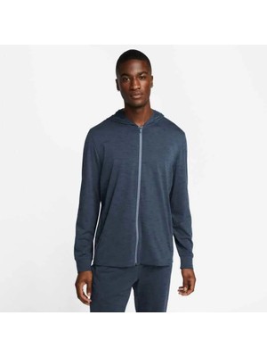 Nike Yoga Dri Fit Top Erkek Füme Sweatshirt