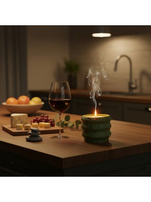 Free And Art Premium Beton Kaplı Soya Wax Mum Organik, Kokusuz, Çok Amaçlı & Pastel Renk