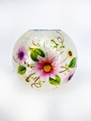 Feyza Design Şık Tealight Mumluk 3" – Pembe Çiçek Deseni, Evinize Zarafet Katar