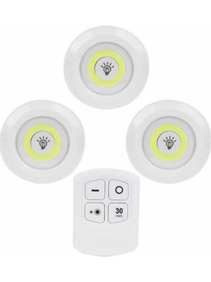 Kablosuz Pilli Işıldak  Masa Lambası Mutfak Tezgah Altı Banyo Dolabı Dolap Iç - EC001Z-56B88