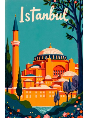 Istanbul Silüeti Kanvas Tablo