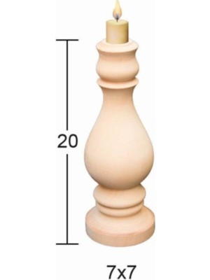 Feyza Design El Işçiliği Ahşap Şamdan - Zarif ve Şık Dekorasyon Parçası