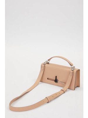 Levidor Lêvi D'or Nude Çevirmeli Kilitli Omuz Çantası