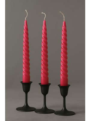 Feyza Design 3’lü Spiral Şekilli Dekoratif Mum Seti, Romantik ve Şık Ortamlar Için