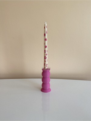 Feyza Design 3D Doğa Dostu Biyoplastik Küçük Boy Şamdan, Şık ve Ekonomik Tasarım