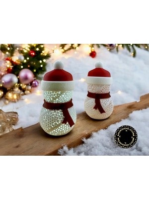 Antilop Dekoratif Işıklı Kardan Adam Noel süsü