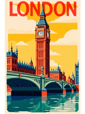 London Big Ben Manzara Kanvas Tablo