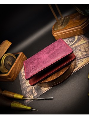 El Yapımı Hakiki Deri Kartlık & Cüzdan - Sağnak
