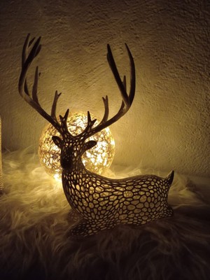 Szd Design Zarif Geyik Başı Silüet Süsü