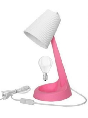 Feyza Design Modern Pembe LED Top Ampüllü Masa Lambası, Şık ve Aydınlatıcı Tasarım