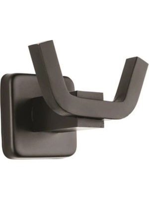 Kare Serisi Mat Siyah 2'li Askı Bornozluk | Paslanmaz Alüminyum Çift Havluluk 5 Yıl Garantili