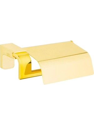 Tema Premium Kapaklı Tuvalet Kağıtlığı Altın | Paslanmaz Wc Kağıtlık Lüks Aksesuar 5 Yıl Garanti