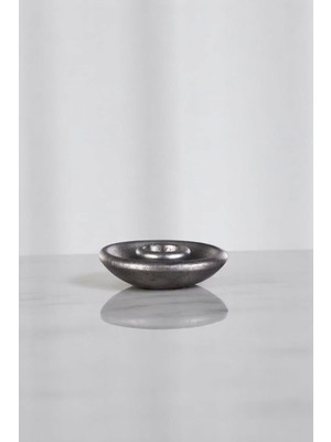 Feyza Design Ince Mumluk Şamdan, Gümüş Eskitme Renk, Şık ve Zarif Tasarım