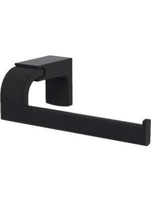 Tema Premium Tuvalet Kağıtlığı Mat Siyah | Açık Model Paslanmaz Banyo Wc Kağıtlık 5 Yıl Garanti