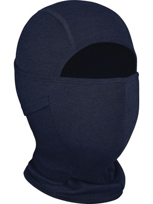Thermoform Non Flame Master Kermel Aleve Dayanıklı Yüz Kar Maskesi, Ark Koruyucu Balaklava Lacivert