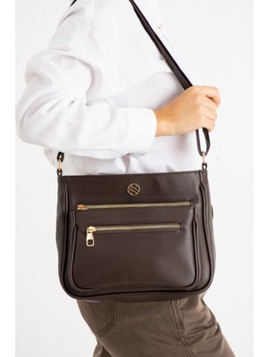 Sanmorris Kadın Ayarlanabilir, Çapraz Askılı, Dört Cepli, Omuz Çantası Srgn