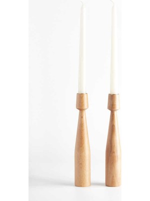 Feyza Design Şık Ahşap Mumluk Seti, Ev ve Dekorasyon Için Zarif Aksesuar